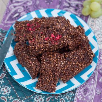 Cranberry & Cacao Crackle Bars